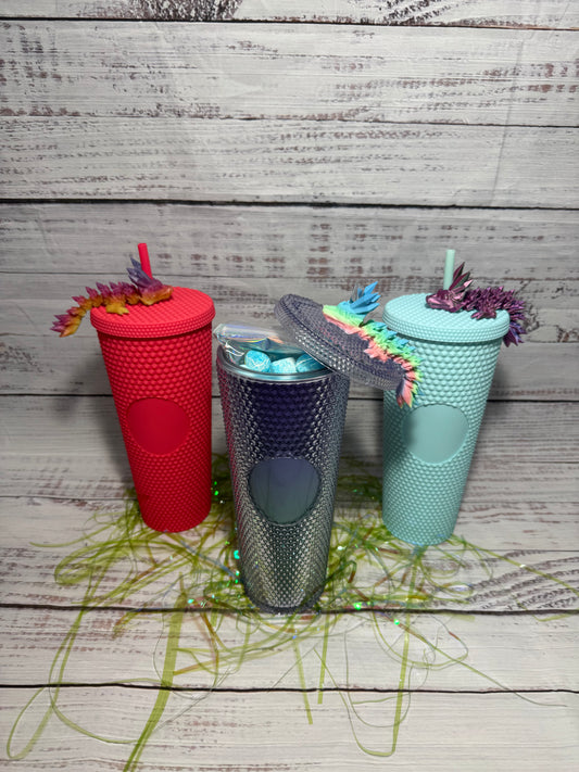 24oz Studded Tumbler with Candy and Straw Buddy