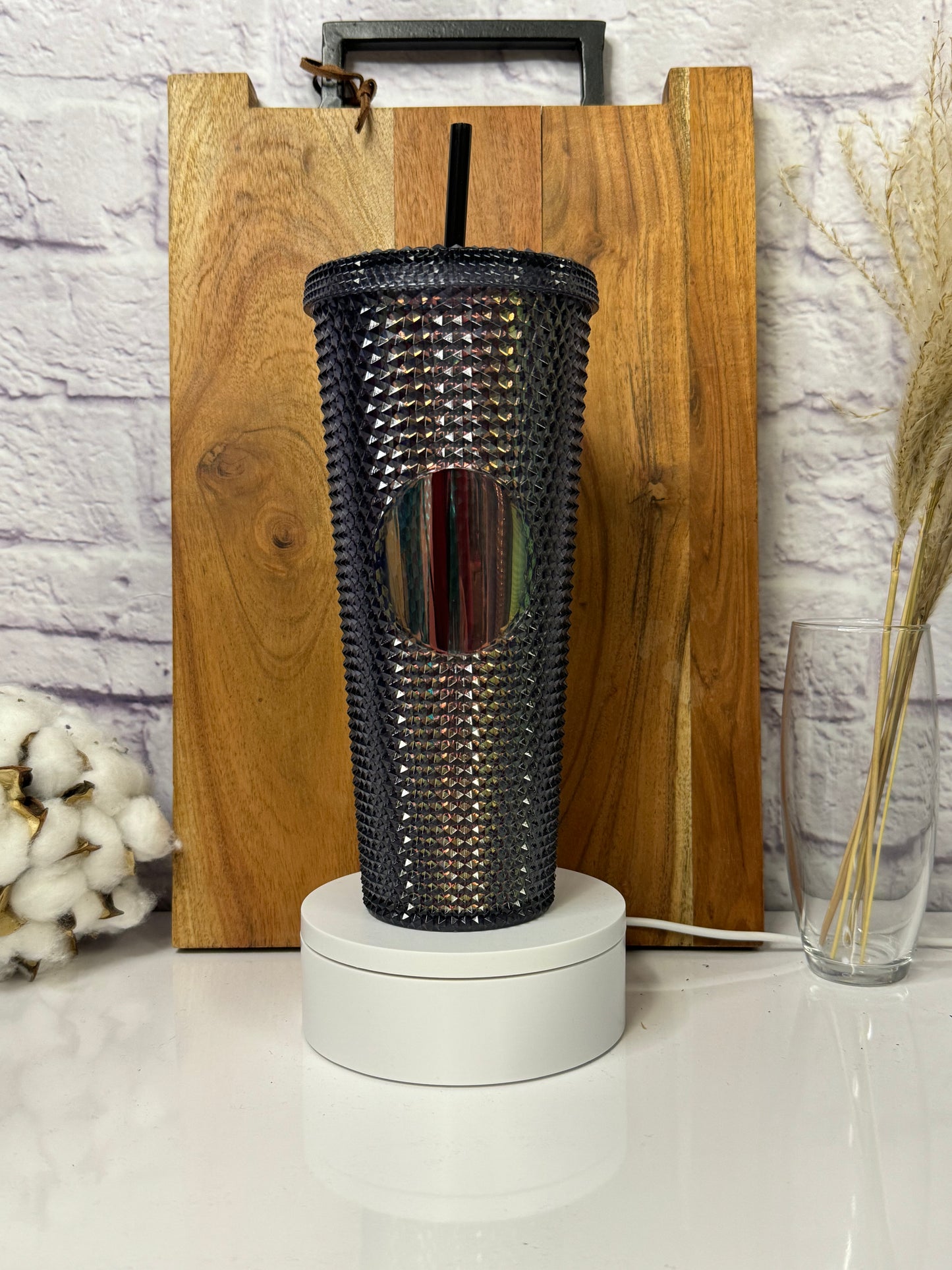 24oz Studded Tumbler with Candy and Straw Buddy
