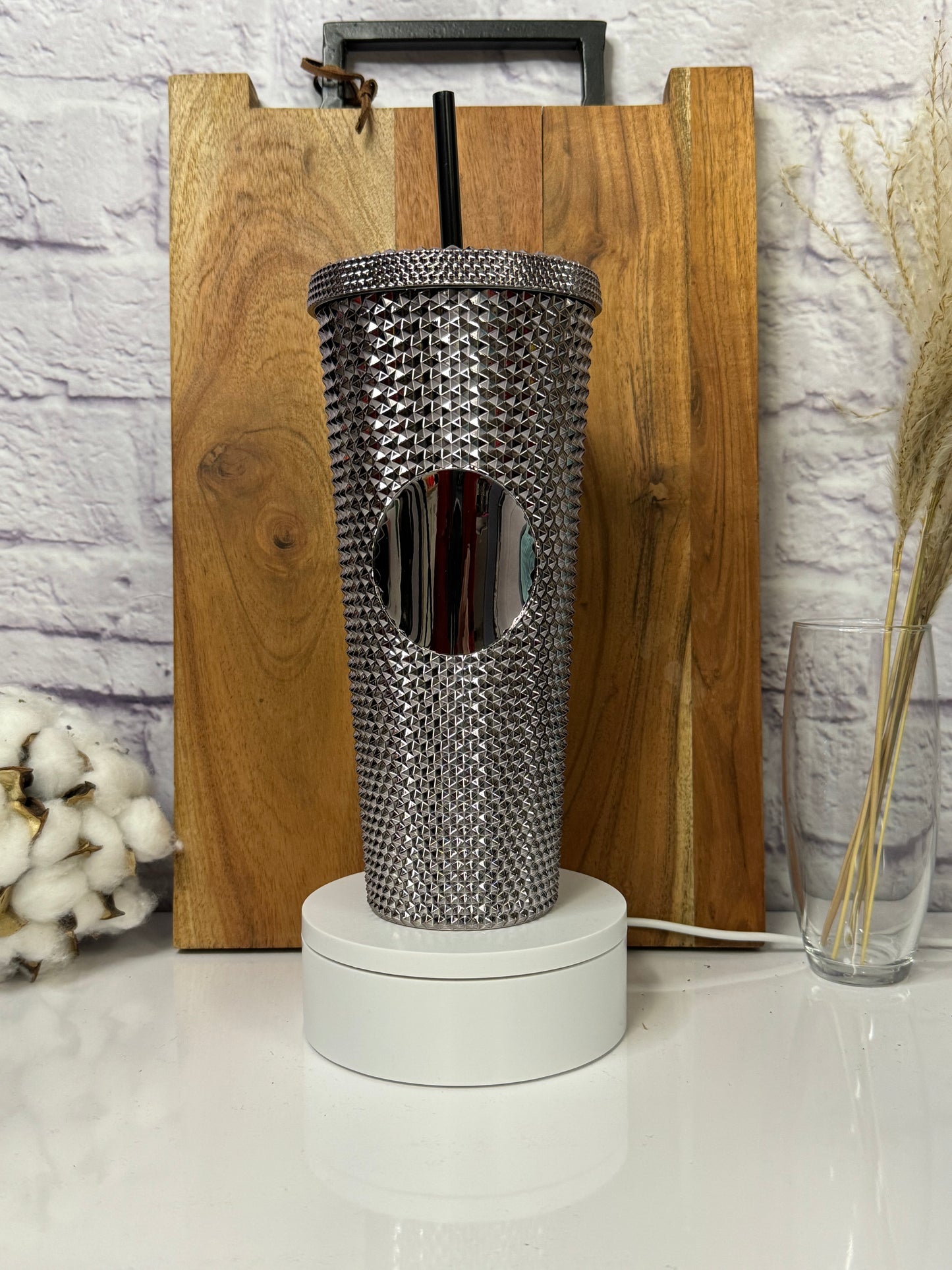 24oz Studded Tumbler with Candy and Straw Buddy