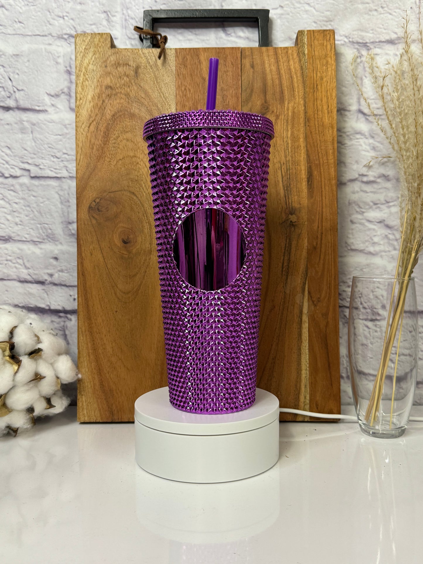 24oz Studded Tumbler with Candy and Straw Buddy