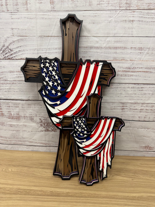 American Flag Cross