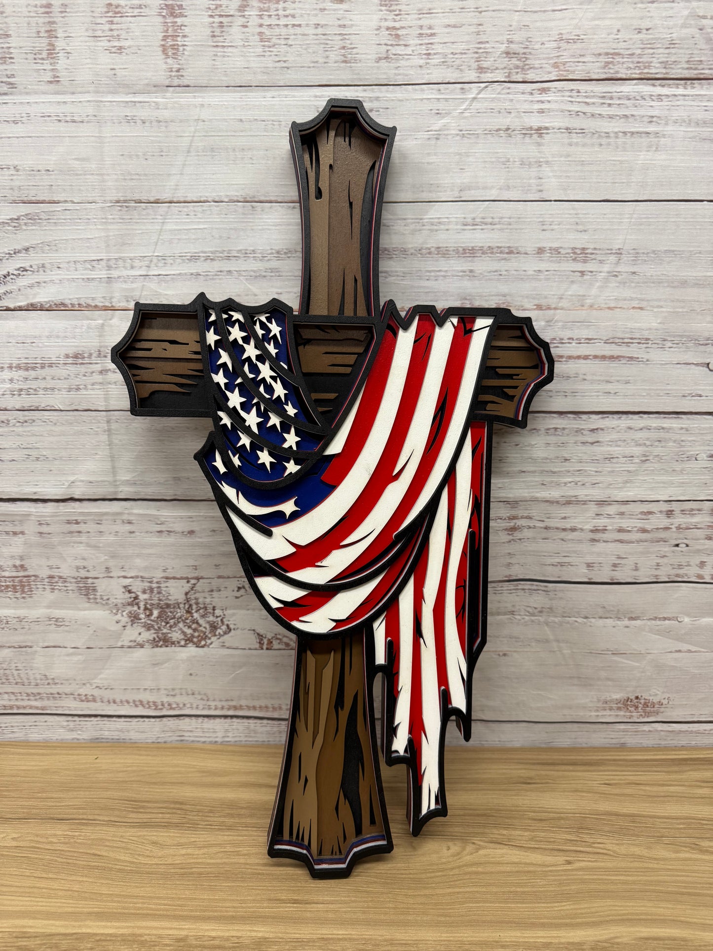 American Flag Cross