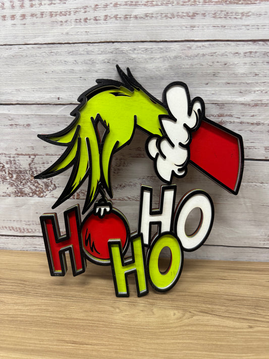 Grinch HO HO HO Mural