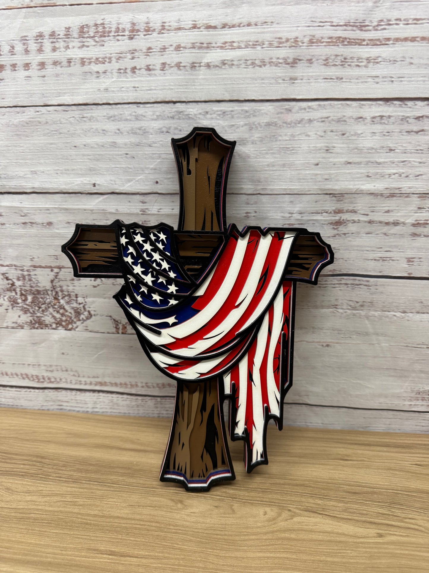 American Flag Cross