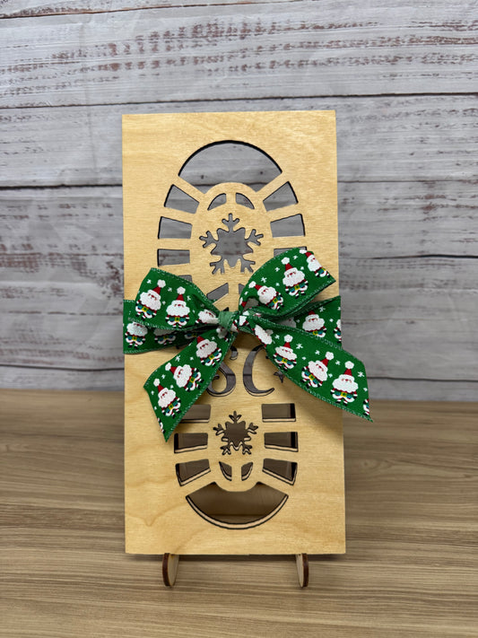 Santa Clause Foot Print Stencil