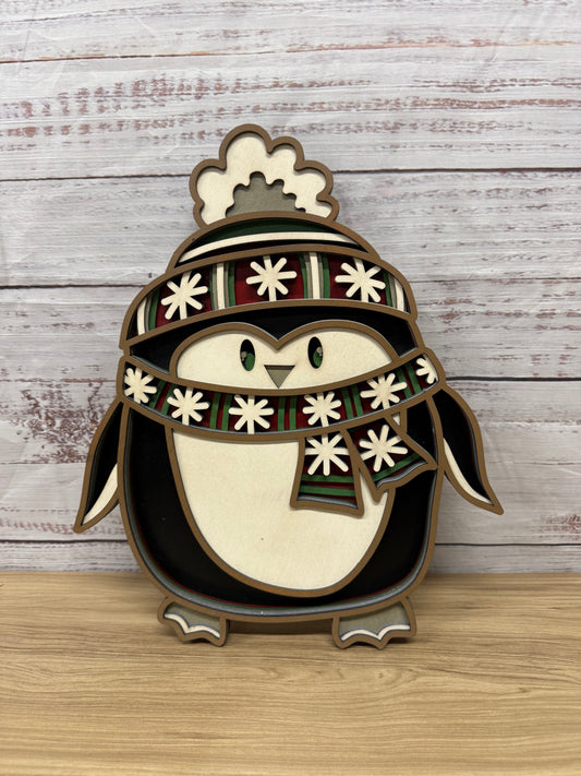 Winter Penguin Mural