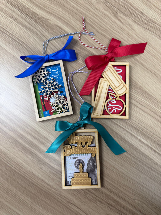 Laser Engraved Gift Card Holders