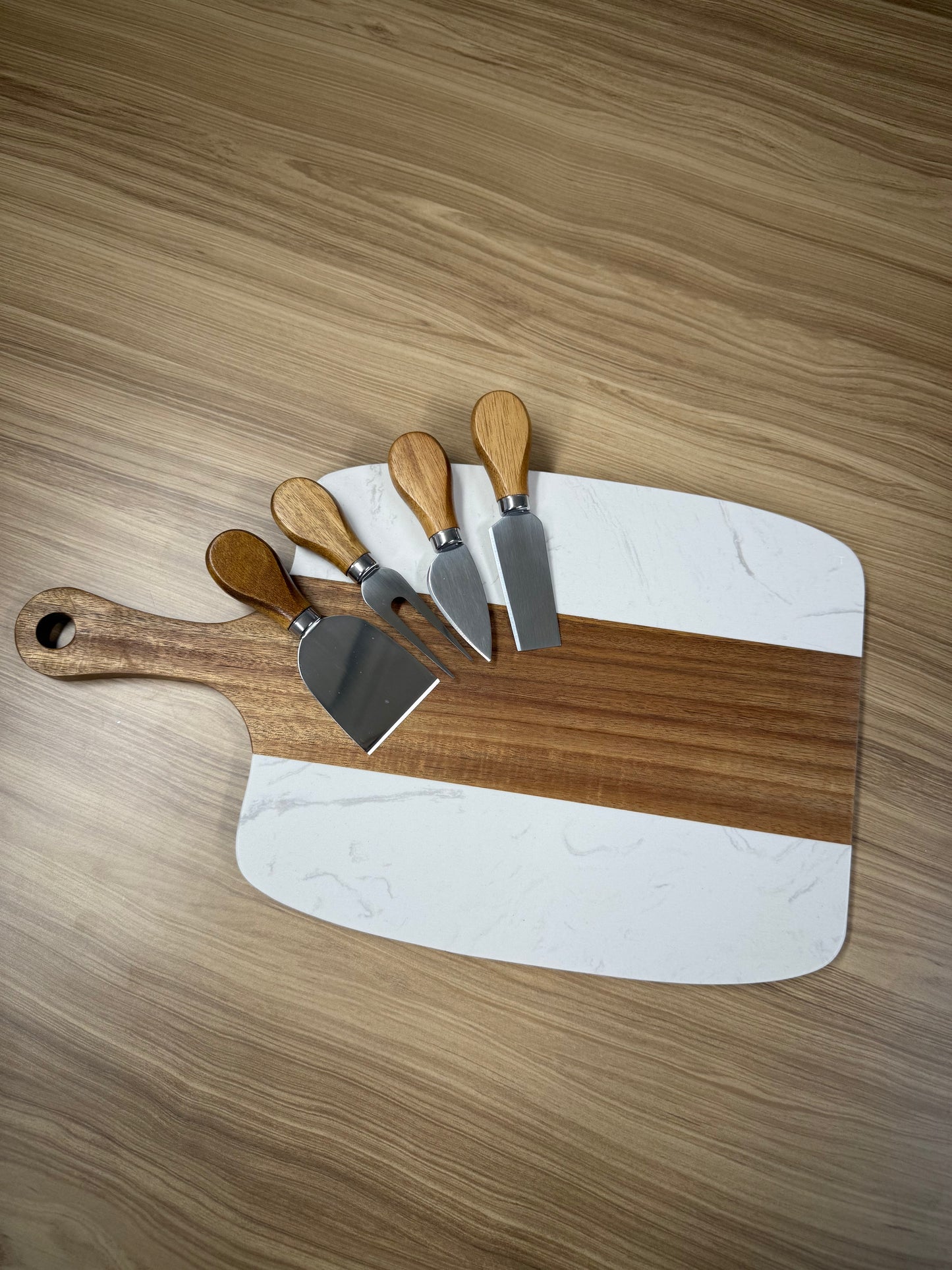 Marble & Wood Charcuterie Board