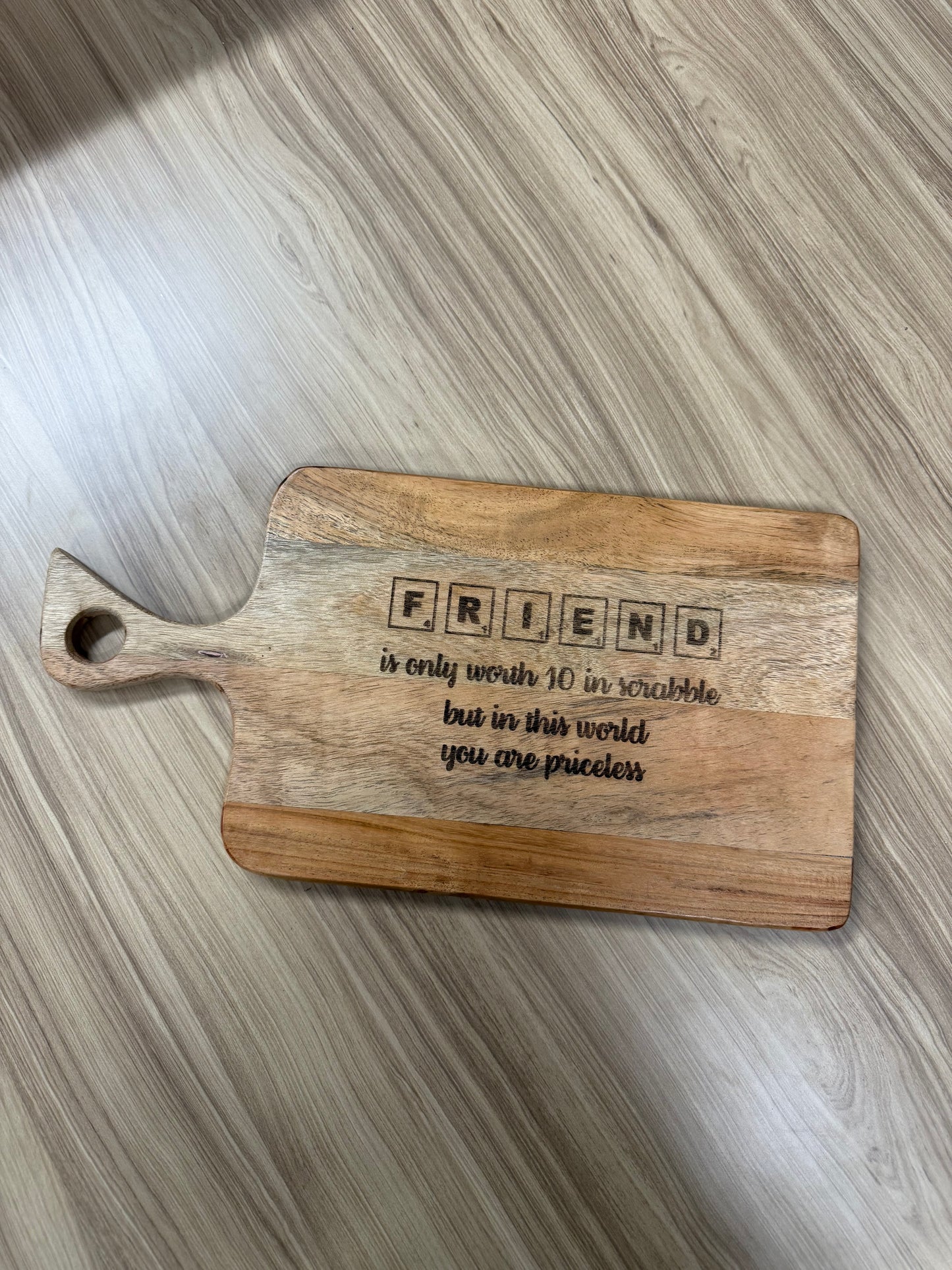Scrabble Cutting Board