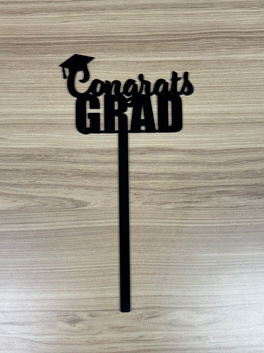 Congrats Grad Cake Topper/ Flower Pick