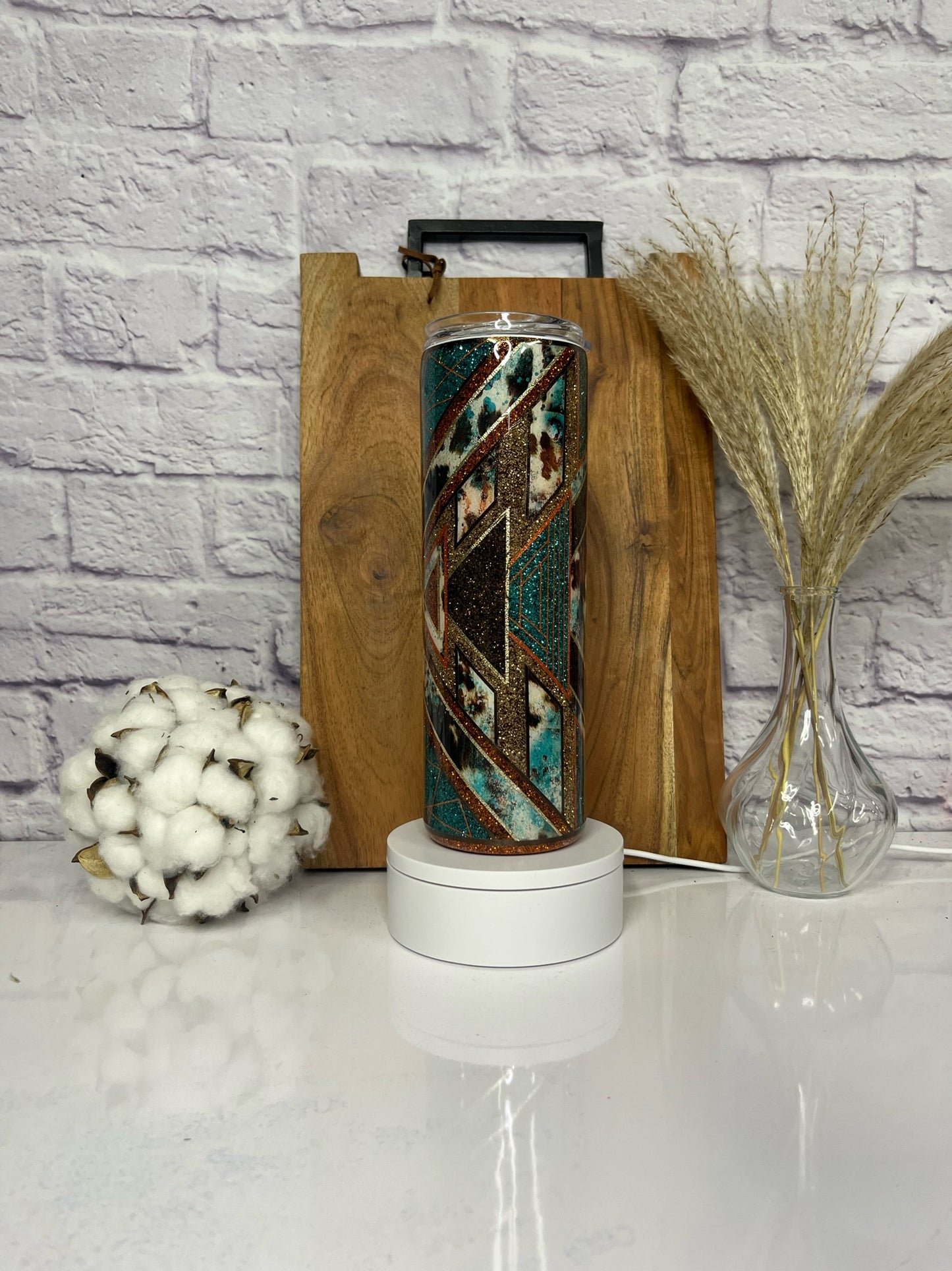 RTS 30oz Teal Cow