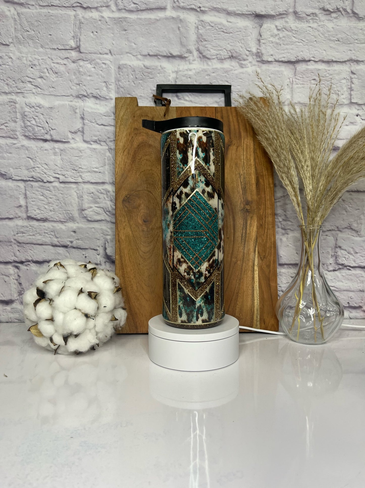 RTS 30oz Teal Cow