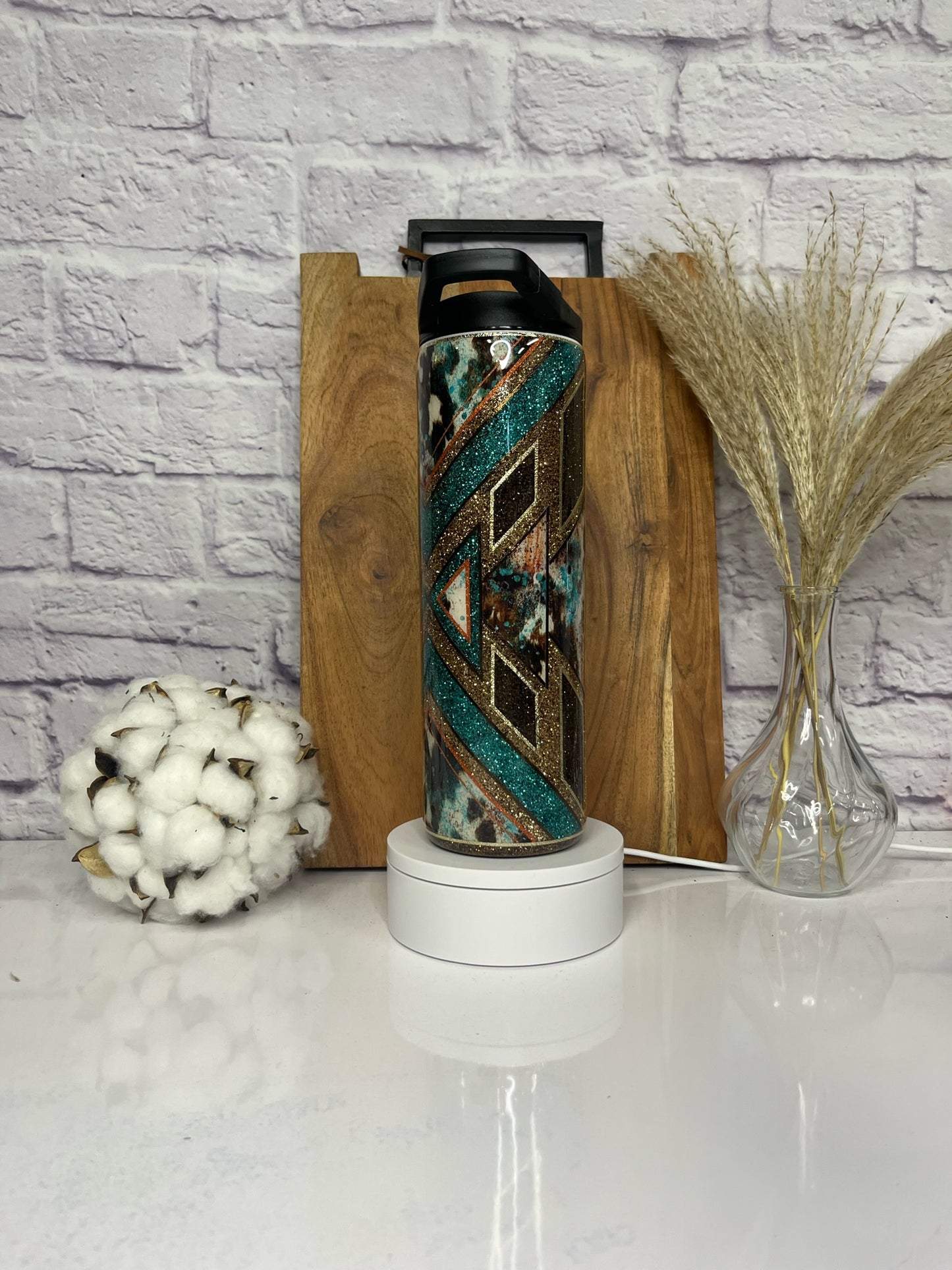 RTS 30oz Teal Cow
