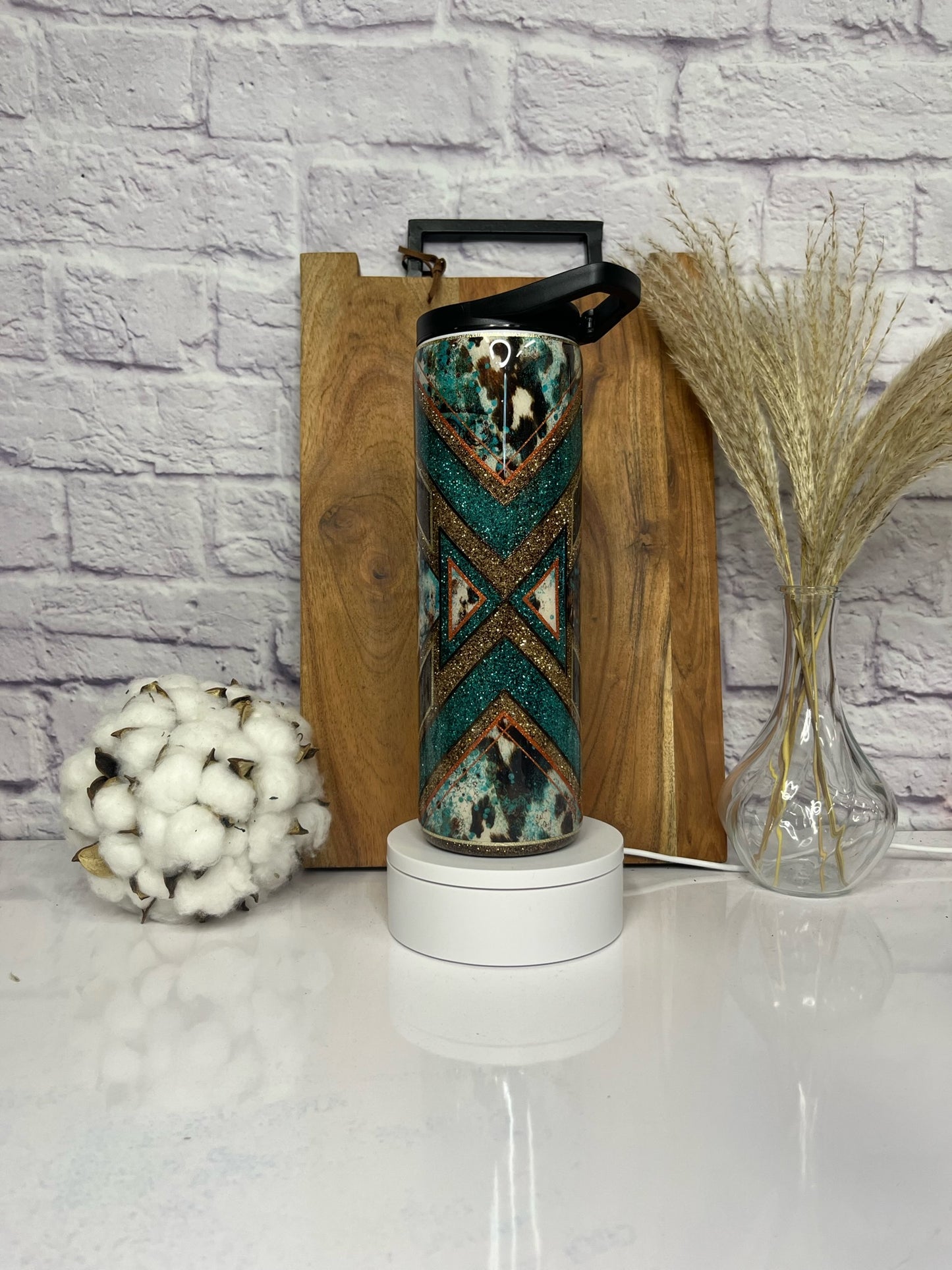 RTS 30oz Teal Cow