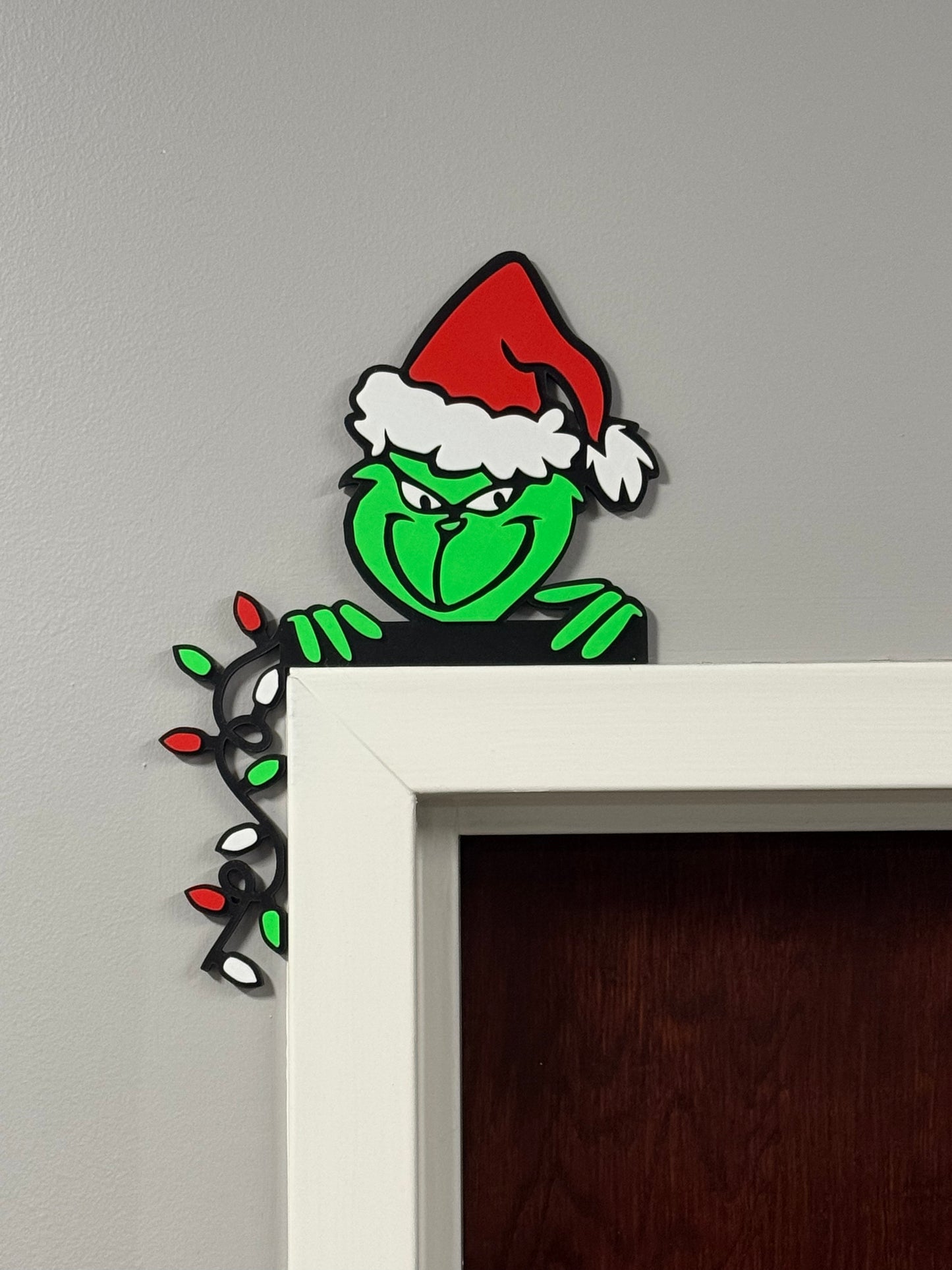 Grinch Lights Door Corner