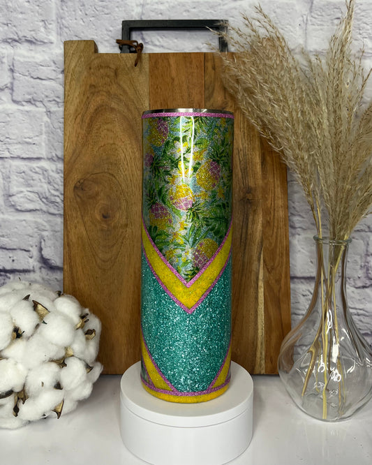 RTS 30oz 🍍 Glitter Tumbler (V-Split)