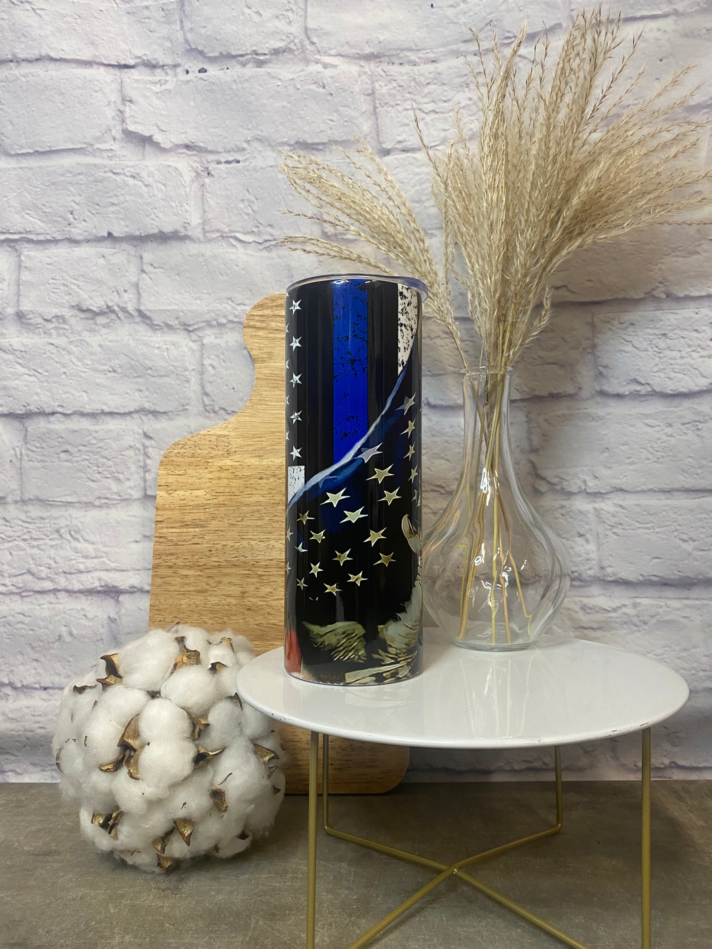 American Blue Line Flag Tumbler