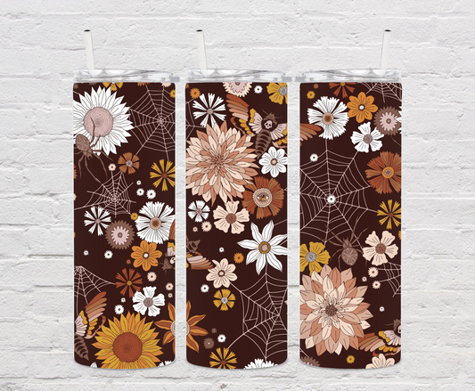 Boho Floral Web Tumbler