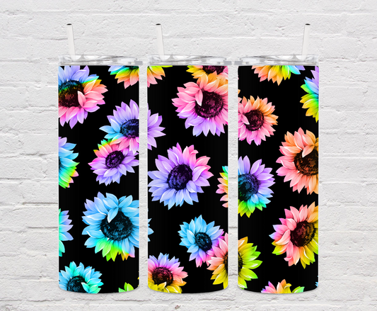 Rainbow Sunflower Tumbler