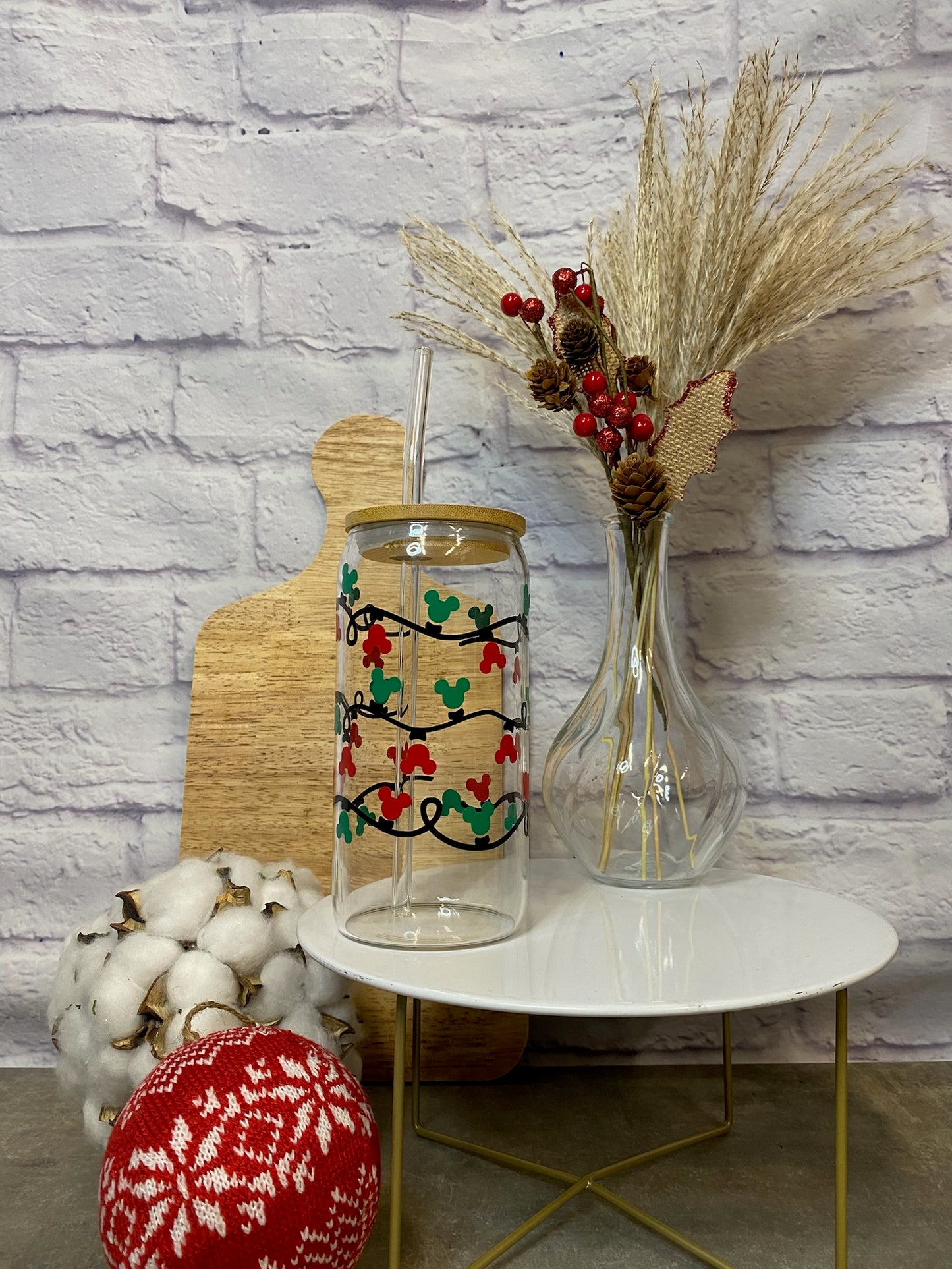 Mickey Lights Glass Can