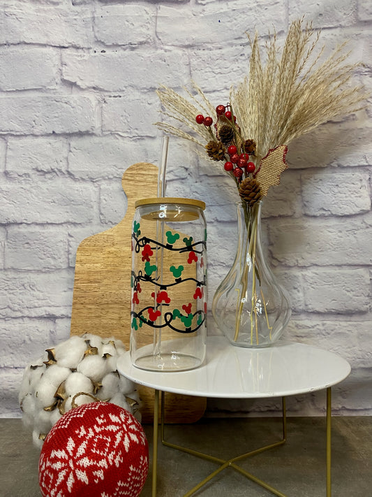 Mickey Lights Glass Can